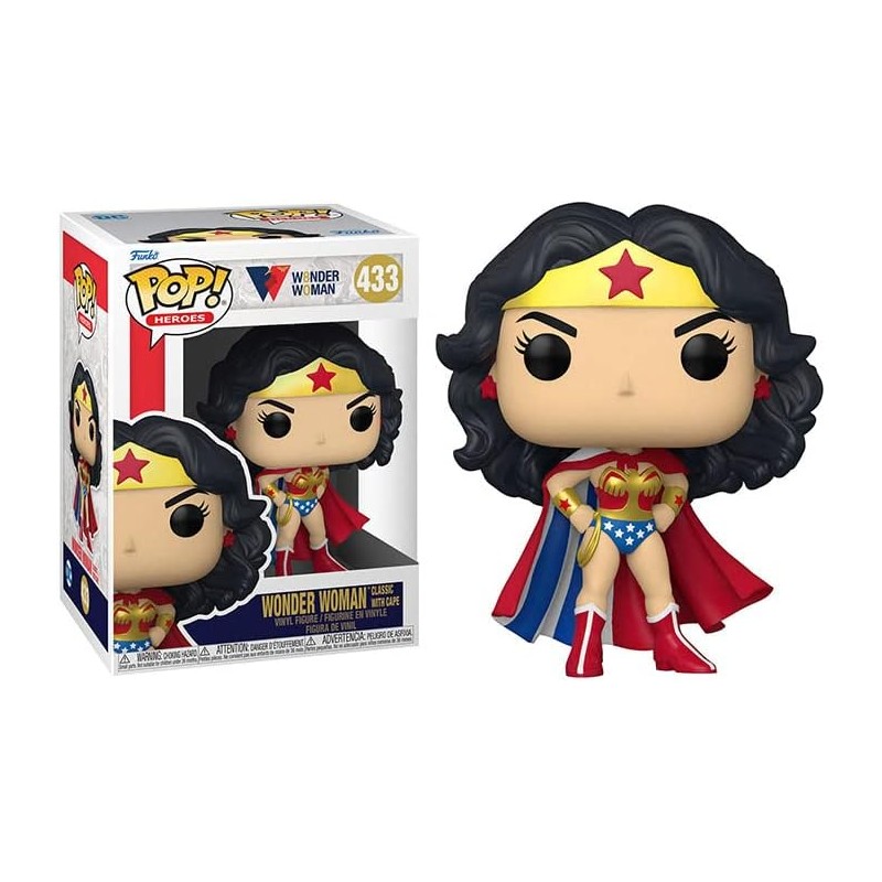POP WONDER WOMAN (CLASSIC W/ CAPE) - WONDER WOMAN 80TH ANNIVERSARY - 433
